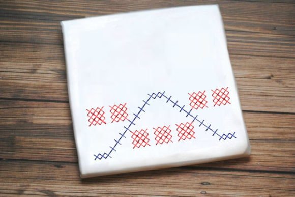 A Practical Review of the Abstract Red Blue Shape Embroidery File
