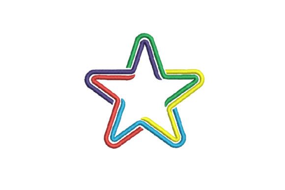 Colorful Star Embroidery Design: A Designer's Review for Boutique Apparel