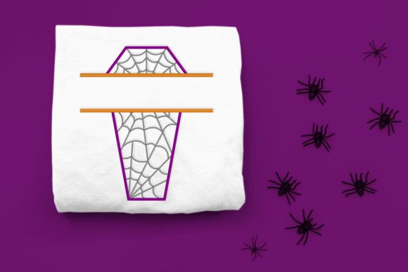 Crafting Halloween Magic: Cobweb Coffin Split Embroidery