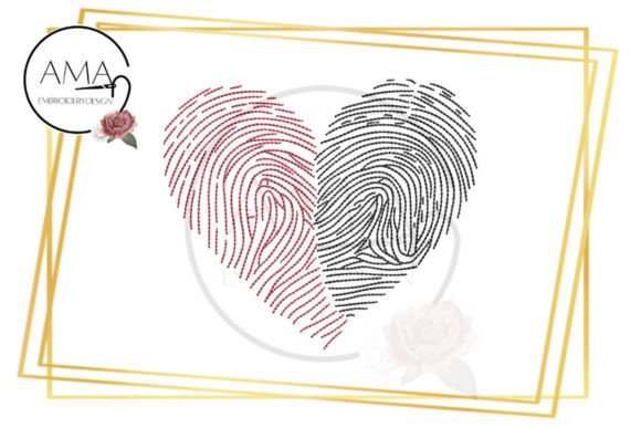 Fingerprints Heart: A Unique and Practical Embroidery Evaluation