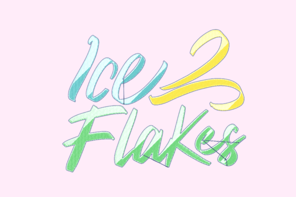 Ice Flakes Lettering Embroidery: A Designer's Review for Boutique Apparel