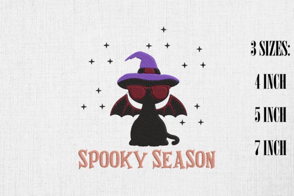 Spooky Season Black Cat Retro Halloween Embroidery Review