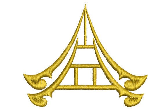 Thai House Roof Gable: A Seasonal Embroidery Treasure