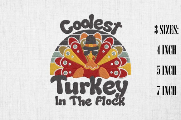 The Coolest Turkey Embroidery for Boutique Thanksgiving Apparel